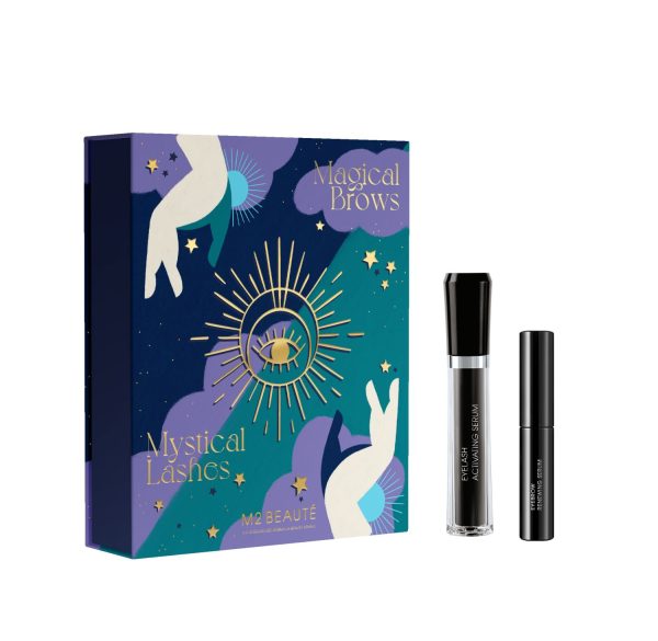 Mystical Holiday Set M2 Beaute: Renewing, Eyebrow Serum, 1.5 ml + Eyelash Activating, Paraben-Free, Growth, Eyelash Serum, 4 ml - For Women