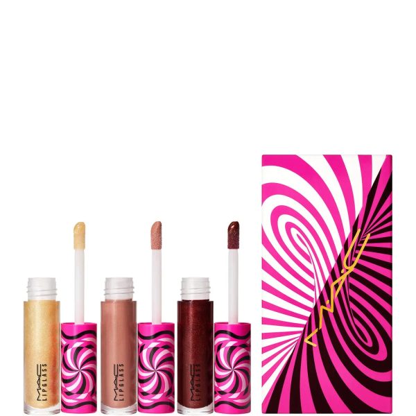 Tiny Tricks Set MAC: Lipglass, Lip Gloss, Optical Delusion, 2.4 g + Lipglass, Lip Gloss, Tiktalk of the Town, 2.4 g + Lipglass, Lip Gloss, Gilty of Trickery, 2.4 g - For Women