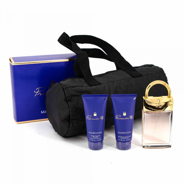 Set Mauboussin: Promise Me, Eau De Parfum, For Women, 100 ml + Promise Me, Cleansing, Shower Gel, 100 ml + Promise Me, Hydrating, Body Lotion, 100 ml - For Women