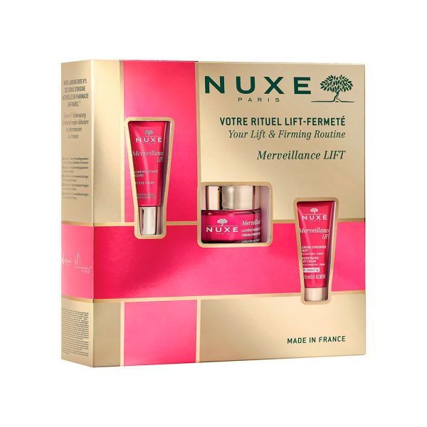 Firmness Routine Set Nuxe: Merveillance Lift, Vegan, Firming, Day, Cream, For Face, 50 ml + Merveillance Lift, Vegan, Lifting, Eye Cream, 15 ml + Merveillance Lift, Vegan, Lifting, Night, Cream, For Face, 15 ml - For Women