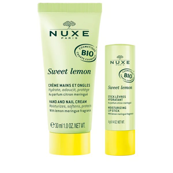 Set Nuxe: Sweet Lemon, Moisturizing, Hand Cream, 30 ml + Sweet Lemon, Lip Balm, 4 g - For Women