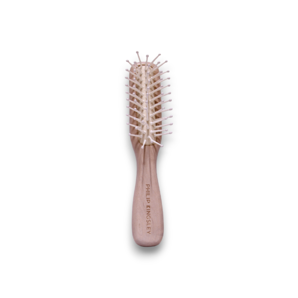 Set Philip Kingsley: Philip Kingsley, Detangler, Hair Brush + Philip Kingsley, Textile Handbag, Silver - For Women