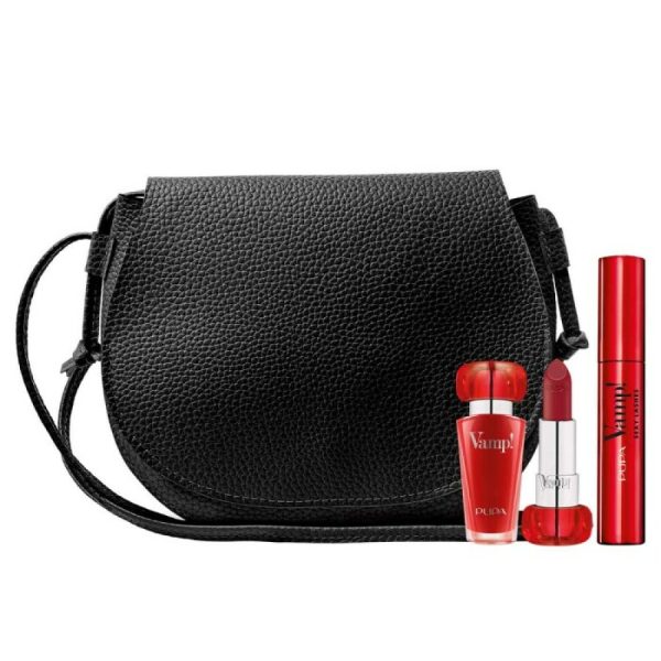 Set Pupa: Vamp!, Paraben-Free, Volume, Cream Lipstick, 301, Intense Red, 3.5 g + Vamp! Sexy Lashes, Paraben-Free, Mascara, 011, Sexy Black, 12 ml *Tester - For Women