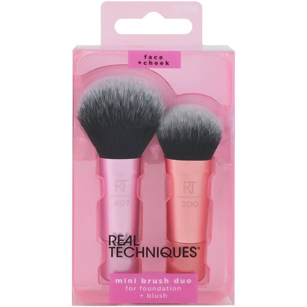 Set Real Techniques: Mini, Blush Brush, RT200 + Mini, Foundation Brush, RT407 - For Women