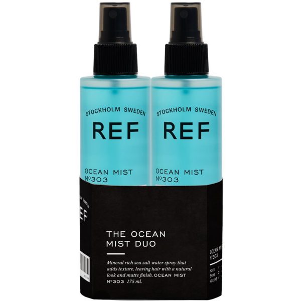 Duo Ocean Set Ref Stockholm: The Ocean, Saltwater, Hair Spray, Soft & Silky Finish, No.303, 100 ml + The Ocean, Saltwater, Hair Spray, Soft & Silky Finish, No.303, 175 ml - Unisex