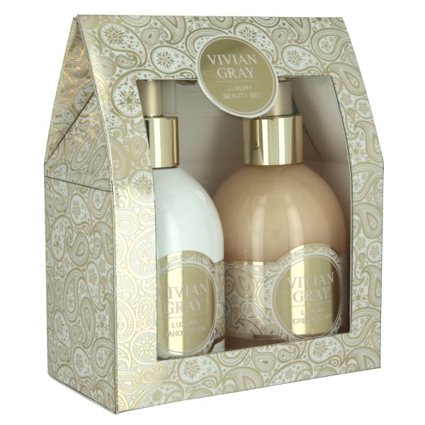 Romance Set Vivian Gray: Luxury, Vanilla & Patchouli, Cleansing, Liquid Soap, 250 ml + Luxury, Vanilla & Patchouli, Moisturizing, Hand Lotion, 250 ml - For Women