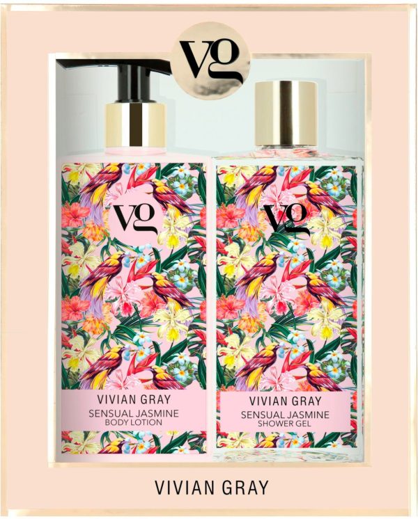 Set Vivian Gray: Sensual Jasmine, Softening, Shower Gel, For All Skin Types, 350 ml + Sensual Jasmine, Hydrating, Body Lotion, 350 ml - Unisex