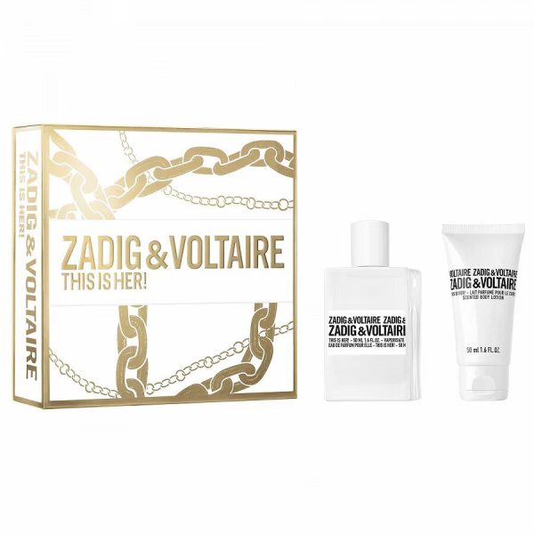 Set Zadig & Voltaire: This Is Her, Eau De Parfum, For Women, 50 ml + This Is Her, Hydrating, Body Lotion, 50 ml - For Women