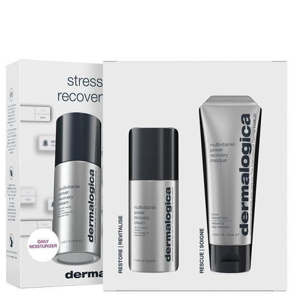 Stressed Skin Recovery System Set Dermalogica: Multivitamin Power Recovery, Recovery, Cream, For Face, 50 ml + Multivitamin Power Recovery, Anti-Stress, Cream Mask, For Face, 75 ml - For Women