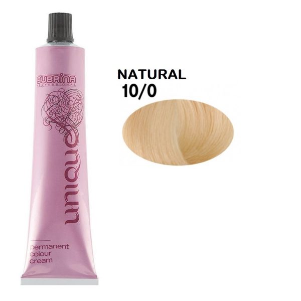 Subrina Professional, Unique, Permanent Hair Dye, 10/0 Bright Blonde, 100 ml - For Women