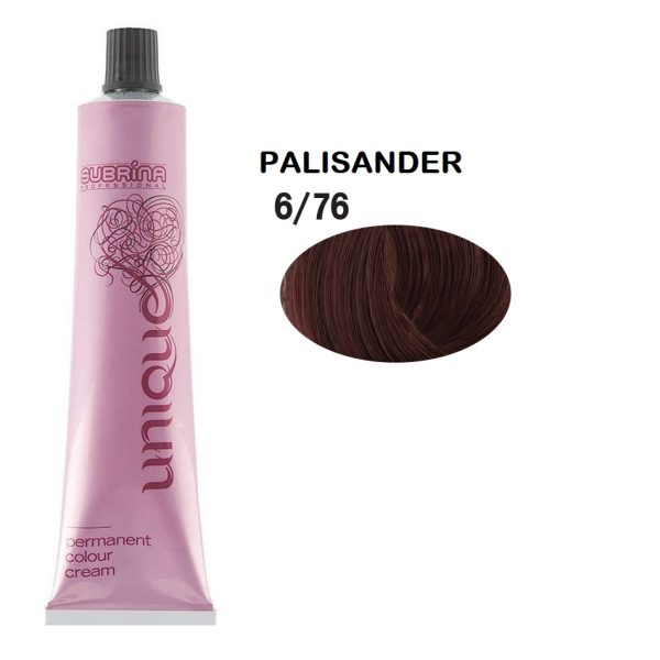 Subrina Professional, Unique, Permanent Hair Dye, 6/76 Dark Blonde Violet Chestnut, 100 ml - For Women