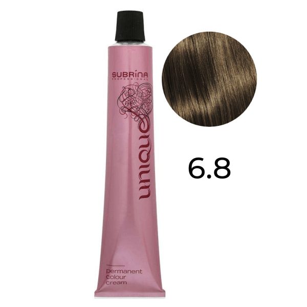 Subrina Professional, Unique, Permanent Hair Dye, 6/8 Dark Blonde Matte, 100 ml - For Women