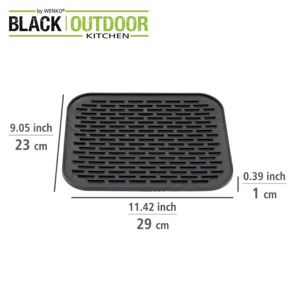 Suport din silicon Minu Wenko Black Outdoor Kitchen 29 x 23 x 1 cm negru 55006100 - imagine 3