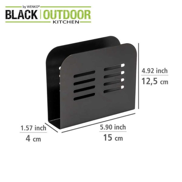 Suport pentru servetele 15 x 12,5 x 4 cm Baco Wenko Black Outdoor Kitchen 55025100 - imagine 5