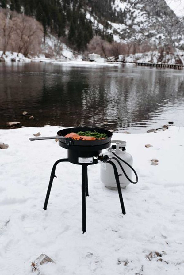 Tigaie adanca rotunda din otel carbon Paella Lumberjack cu maner 50 cm Camp Chef CC-SLJ20 - imagine 5