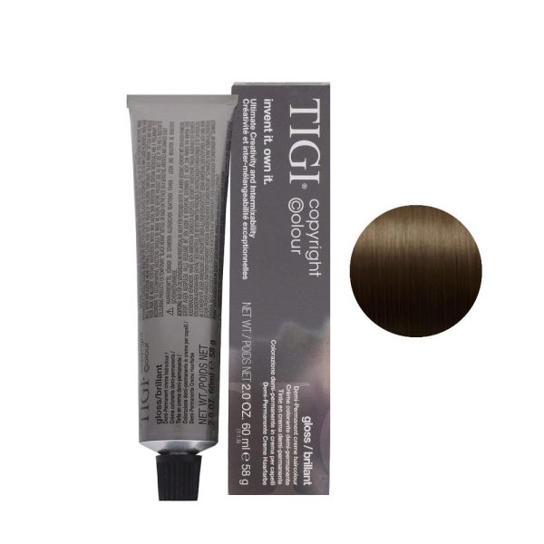 Tigi, Colour Gloss, Semi-Permanent Hair Dye, 4/0 Means Natural Brown, 60 ml - For Women