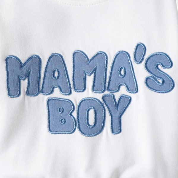 Trening alb cu bleu pentru baietei - Mama's Boy (Marime Disponibila: 6-9 luni (Marimea 19 incaltaminte)) - imagine 5