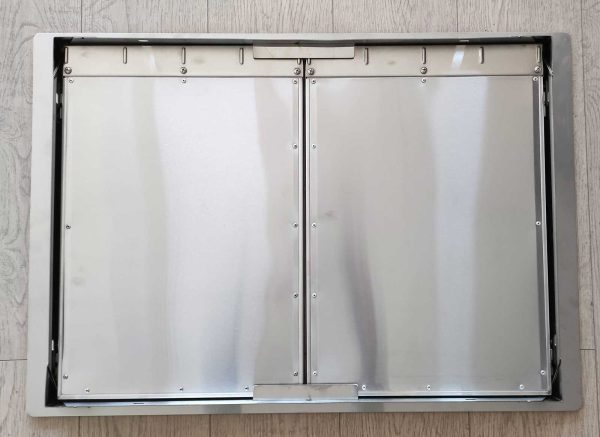 Usa din inox cu cadru built-in 81 x 57 x 4 cm pentru insula si bucatarie exterioara Grandhall Elite 4B A08001005T - imagine 2