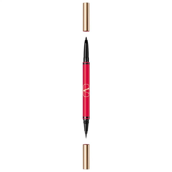 Valentino, Twin Liner, Double-Ended, Gel Pencil Eyeliner, 01, Black & Nero, 8 g - For Women