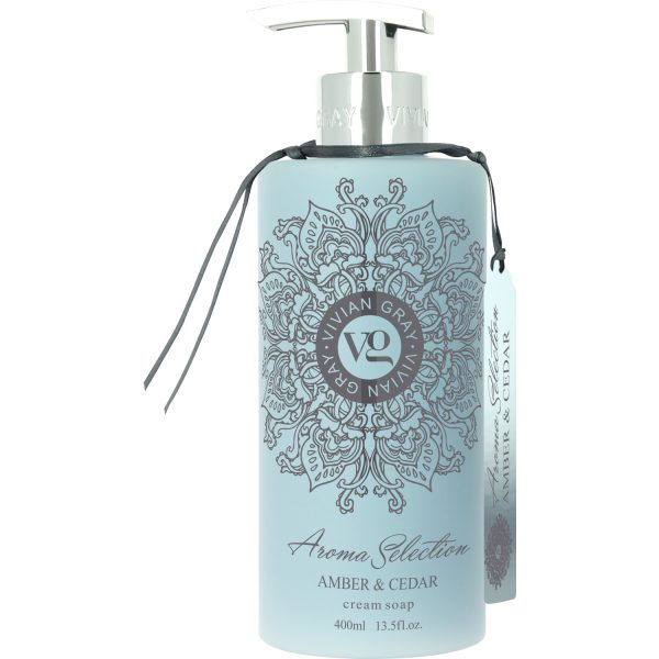 Vivian Gray, Aroma Selection, Amber & Cedar, Cleansing, Liquid Soap, 400 ml - For Women