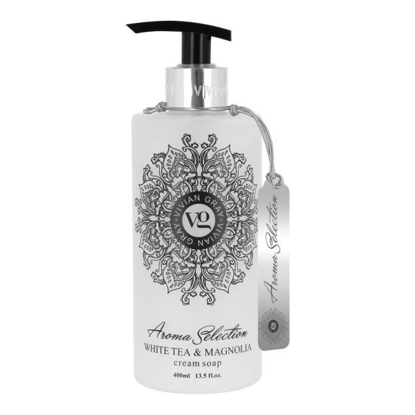 Vivian Gray, Aroma Selection, White Tea & Magnolia, Cleansing, Liquid Soap, 400 ml - For Women