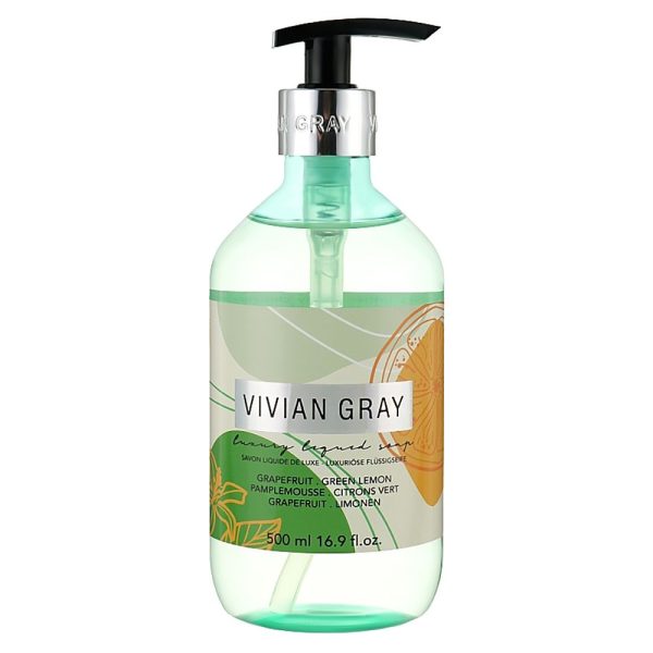 Vivian Gray, Modern Pastel, Grapefruit & Green Lemon, Cleansing, Liquid Soap, 500 ml - For Women