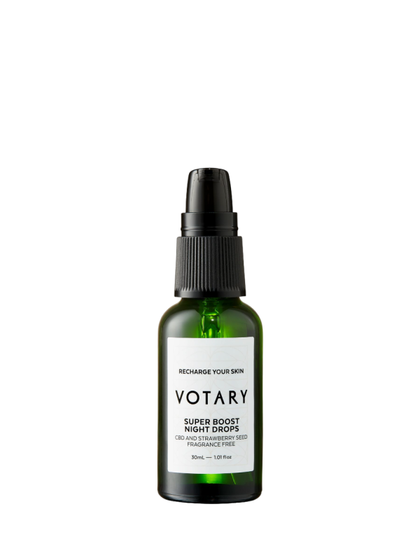 Votary, Super Boost, CBD & Strawberry Seeds, Recovery, Night, Oil, For Face, 30 ml - For Women