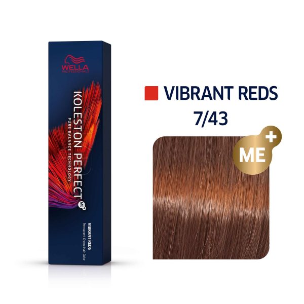 Wella Professionals, Color Touch, Ammonia-Free, Semi-Permanent Hair Dye, 7/43 Vibrant Reds, 60 ml - For Women