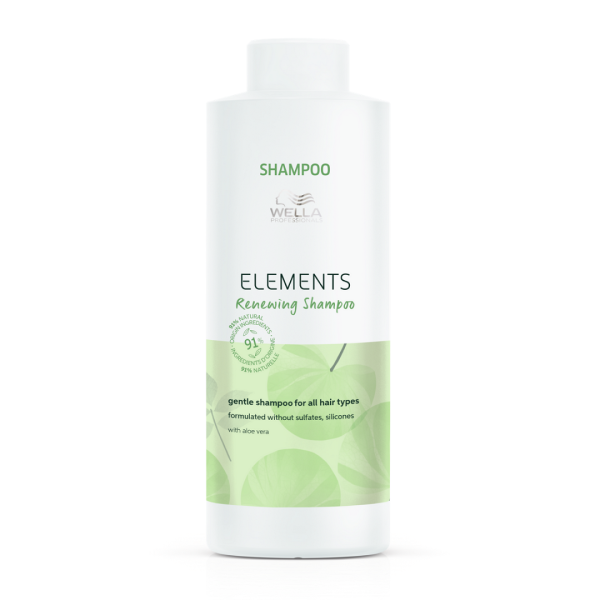 Wella Professionals, Elements Renewing, Silicone Free, Hair Shampoo, For Shine & Softness, 1000 ml - For Women