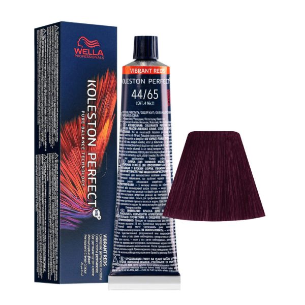 Wella Professionals, Koleston Perfect Me+, Permanent Hair Dye, 44/65 Medium Chestnut Intense Violet Mahogany, 60 ml - For Women