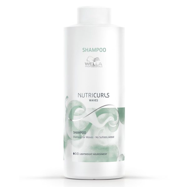 Wella Professionals, Nutricurls Waves, Sulfates-Free, Hair Shampoo, For Nourishing, 1000 ml - For Women