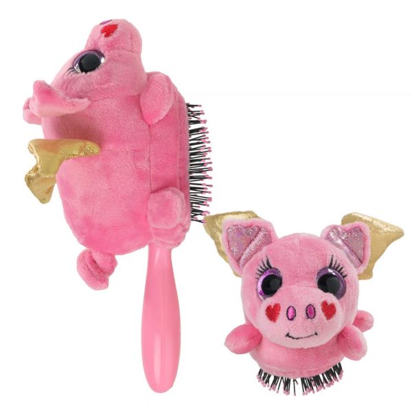 Wet Brush, Plush, Detangler, Hair Brush, Flying Pig, Detangle - For Women