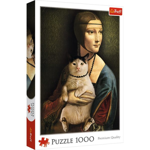 PUZZLE 1000 DOAMNA CU PISICA