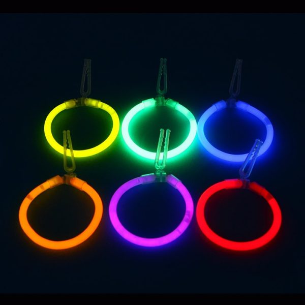 Cercei luminosi glow stick, accesorii party, diverse culori culoare portocaliu - imagine 2