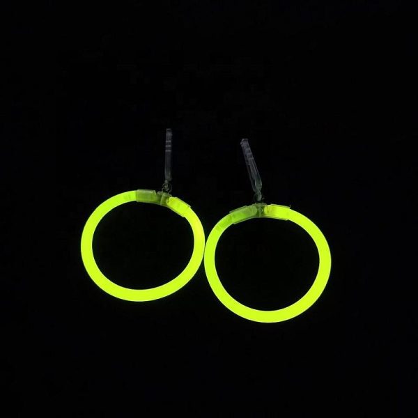 Cercei luminosi glow stick, accesorii party, diverse culori culoare galben - imagine 3