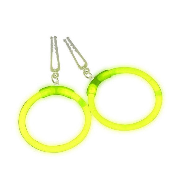 Cercei luminosi glow stick, accesorii party, diverse culori culoare galben - imagine 4