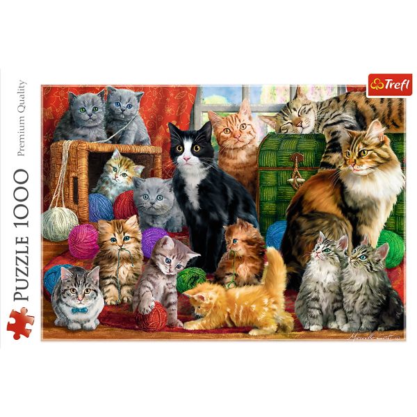 PUZZLE TREFL 1000 INTALNIREA PISICUTELOR - imagine 3