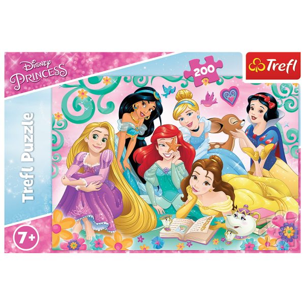 PUZZLE TREFL 200 PRINTESELE DISNEY INTR-O SEARA DE POVESTE - imagine 3