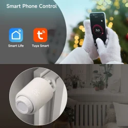 Termostat inteligent pentru calorifer, zigbee, programabil, control vocal google assistant, alexa - imagine 22
