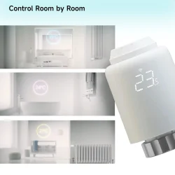 Termostat inteligent pentru calorifer, zigbee, programabil, control vocal google assistant, alexa - imagine 37