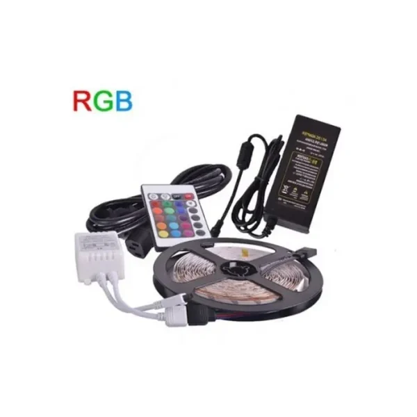 Banda Led, Rgb, 72w Exterior 60 Led-uri/m 5 Metri Cu Telecomanda Si Alimentare - imagine 3