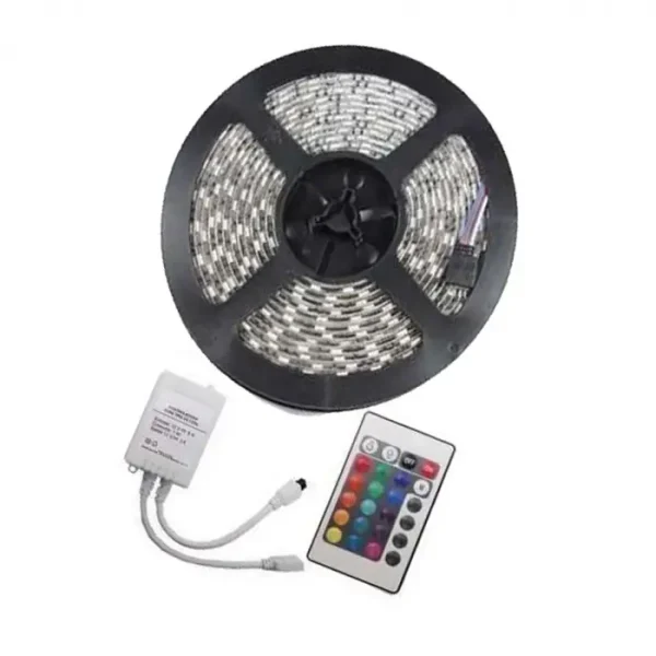 Banda Led, Rgb, 72w Exterior 60 Led-uri/m 5 Metri Cu Telecomanda Si Alimentare