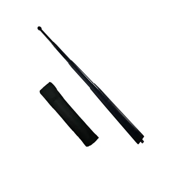 Baston Telescopic Din Otel, 77 Cm, 4 Sectiuni, Negru, Husa