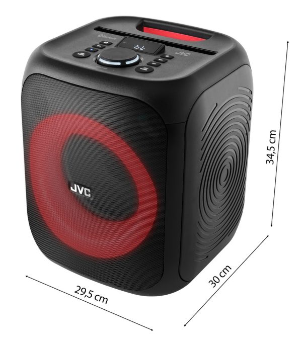 Boxa portabila JVC XS-EP314B, 60W, LED, Bluetooth, Karaoke, AUX, intrare USB, TWS, Microfon, Negru - imagine 10