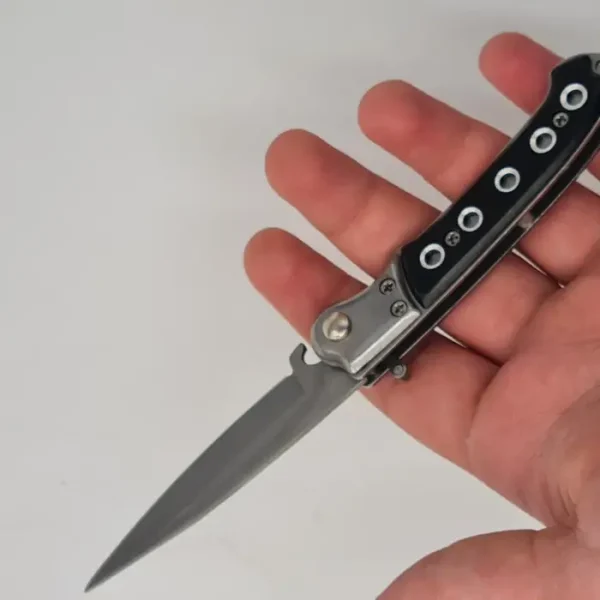 Briceag , Negru, Model 5 Gauri, Tais Dublu, 25 Cm , Automat, M2 - imagine 5