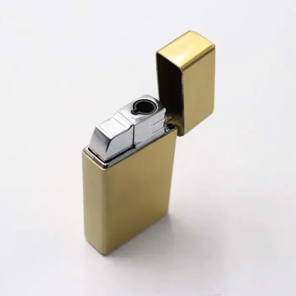 Bricheta Cu Gaz, Forma Zippo, Antivant, Reincarcabila, Metalica, 6 Cm - imagine 4