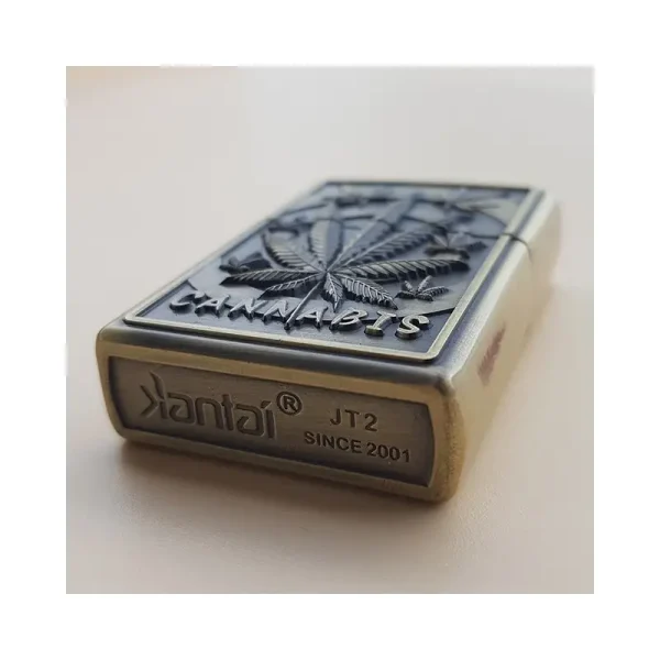 Bricheta Tip Zippo, 3d Relief, Metalica, Cannabis - imagine 3