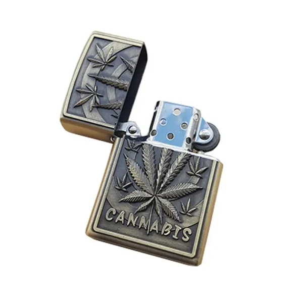 Bricheta Tip Zippo, 3d Relief, Metalica, Cannabis