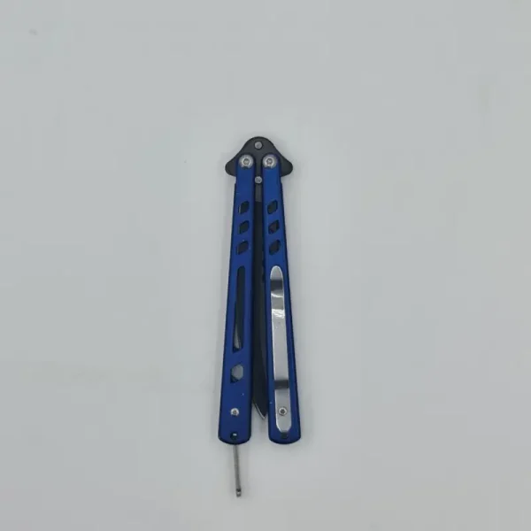 Cutit Fluture Butterfly, Balisong 21 Cm, Albastru Navy, Model Dinamic - imagine 5