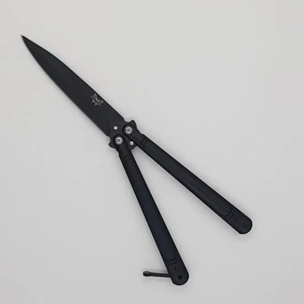 Cutit Fluture Butterfly, Balisong 21.5 Cm, Negru, 2 Paranteze - imagine 3